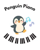 Penguin Piano logo: a dancing penguin with music notes above piano keys